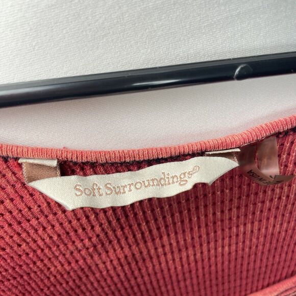 Soft Surroundings Tunic Lagenlook Waffle Knit Wearable Art Statement Sleeve Sz M - Picture 6 of 16